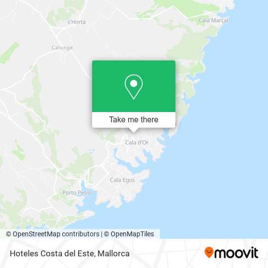 Hoteles Costa del Este map