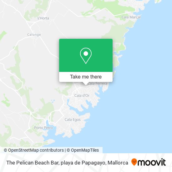 The Pelican Beach Bar, playa de Papagayo map