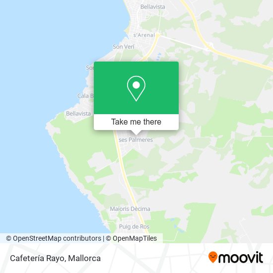 Cafetería Rayo map