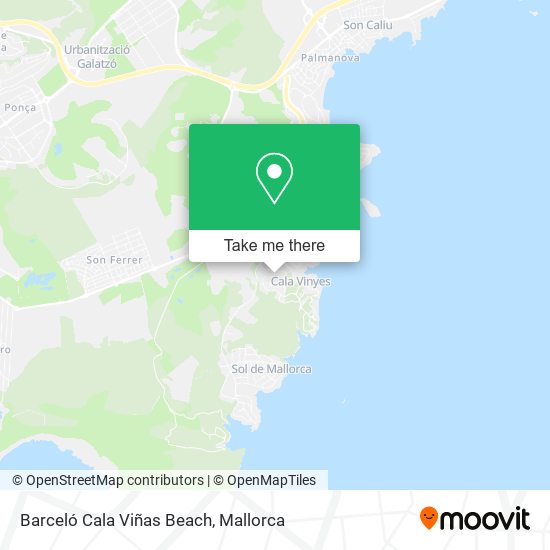 Barceló Cala Viñas Beach map
