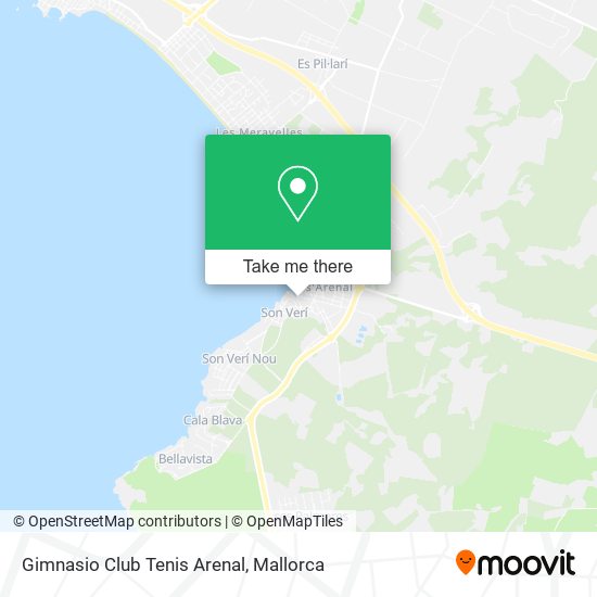 Gimnasio Club Tenis Arenal map