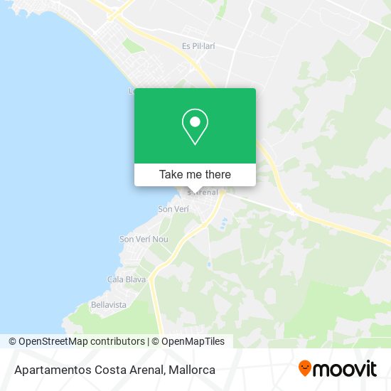 Apartamentos Costa Arenal map