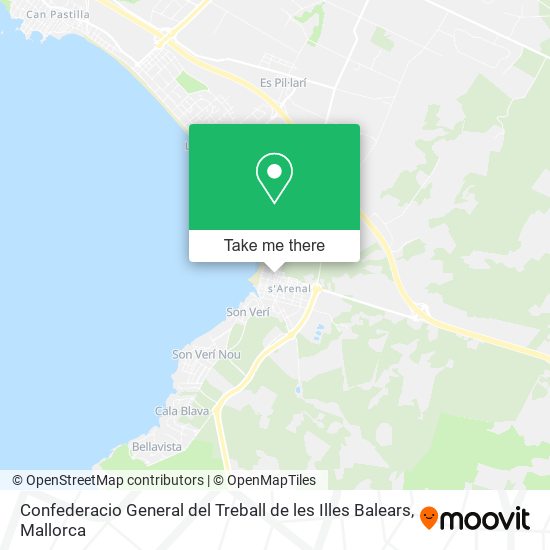 Confederacio General del Treball de les Illes Balears map