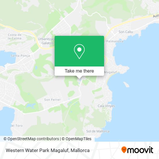 mapa Western Water Park Magaluf