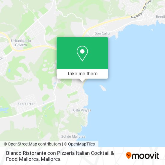 Blanco Ristorante con Pizzería Italian Cocktail & Food Mallorca map