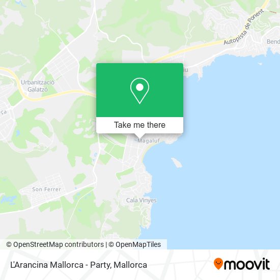L'Arancina Mallorca - Party map