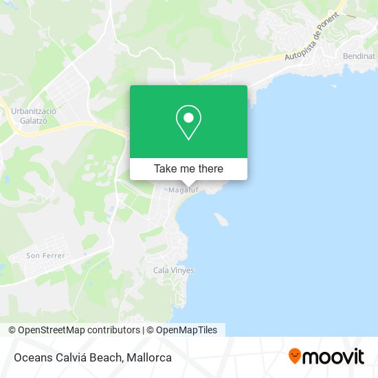 Oceans Calviá Beach map