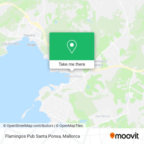 Flamingos Pub Santa Ponsa map