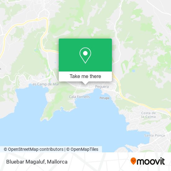 Bluebar Magaluf map