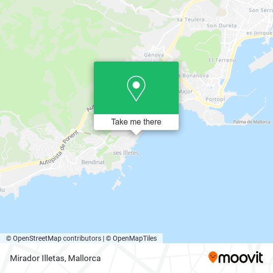 Mirador Illetas map