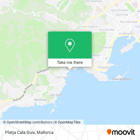 Platja Cala Guix map