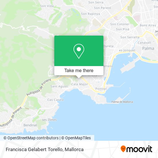 Francisca Gelabert Torello map