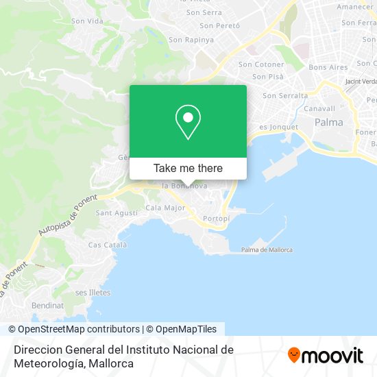 Direccion General del Instituto Nacional de Meteorología map