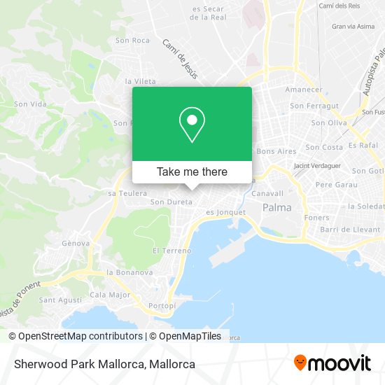 Sherwood Park Mallorca map