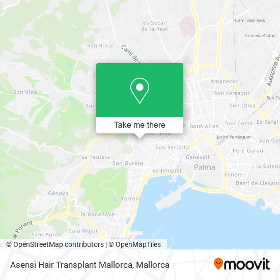 Asensi Hair Transplant Mallorca map