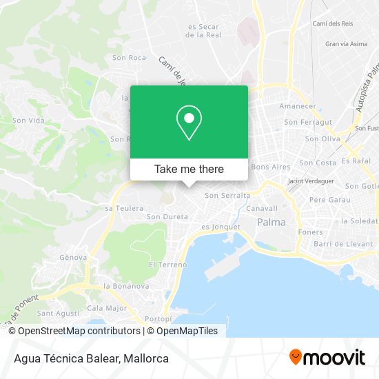 Agua Técnica Balear map