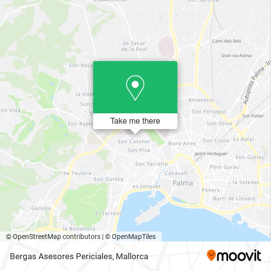 Bergas Asesores Periciales map
