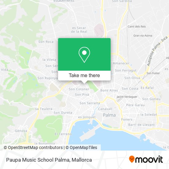 mapa Paupa Music School Palma