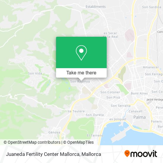 Juaneda Fertility Center Mallorca map