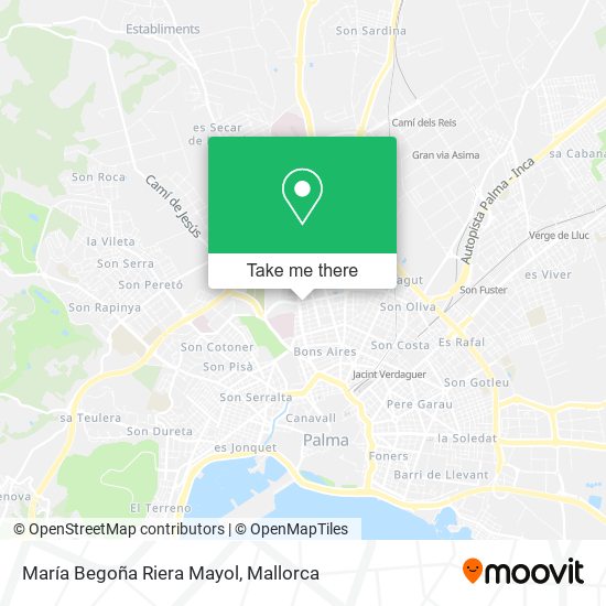 María Begoña Riera Mayol map