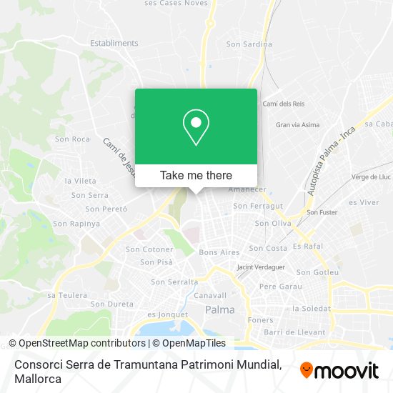 Consorci Serra de Tramuntana Patrimoni Mundial map