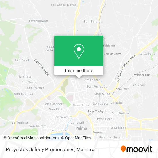 Proyectos Jufer y Promociones map
