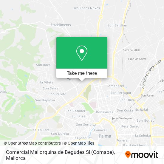 Comercial Mallorquina de Begudes Sl (Comabe) map