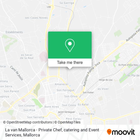 La van Mallorca - Private Chef, catering and Event Services map