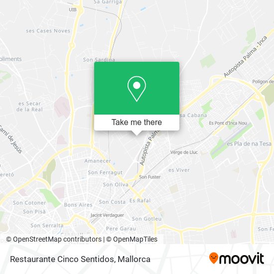 Restaurante Cinco Sentidos map