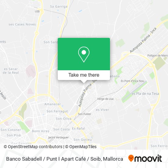Banco Sabadell / Punt I Apart Café / Soib map