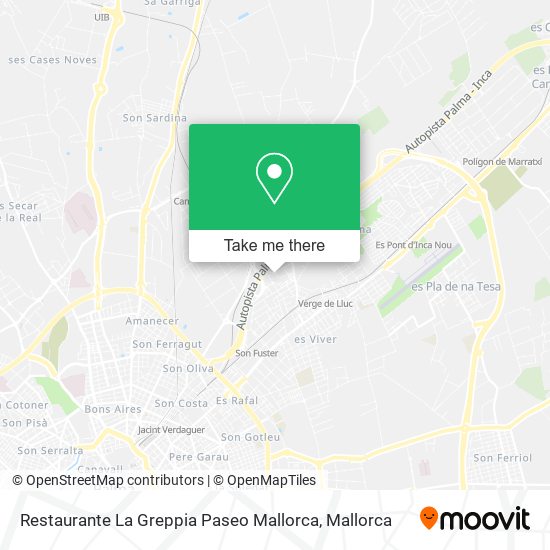 Restaurante La Greppia Paseo Mallorca map
