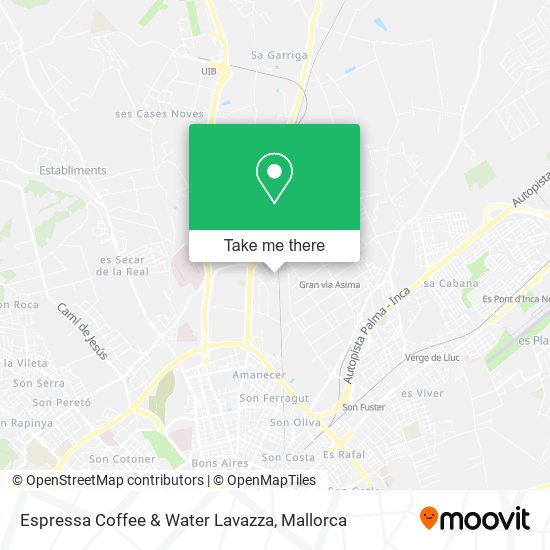 mapa Espressa Coffee & Water Lavazza