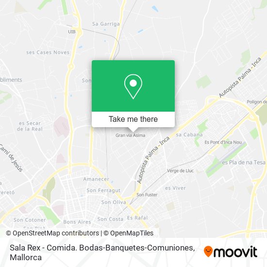 Sala Rex - Comida. Bodas-Banquetes-Comuniones map