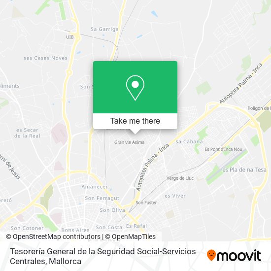 mapa Tesorería General de la Seguridad Social-Servicios Centrales