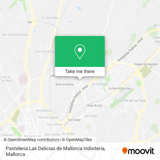 Pastelería Las Delicias de Mallorca Indiotería map