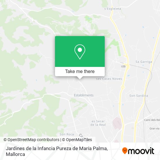 Jardines de la Infancia Pureza de María Palma map