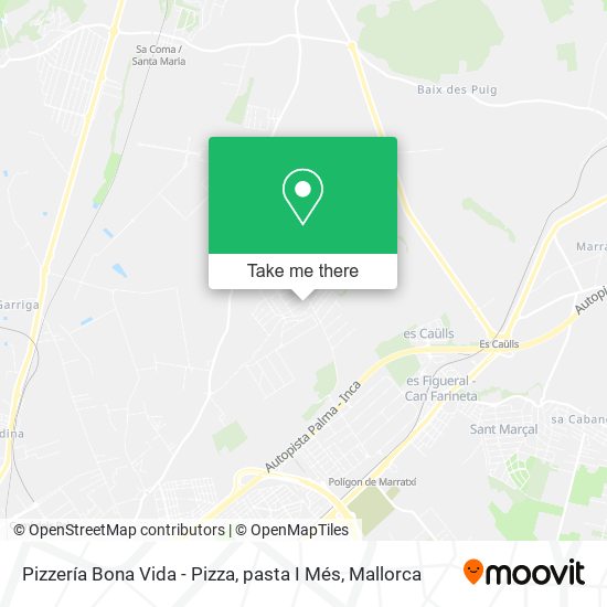 Pizzería Bona Vida - Pizza, pasta I Més map