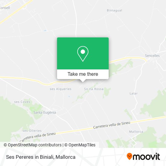 Ses Pereres in Biniali map