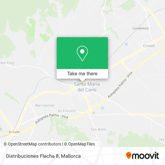 Distribuciones Flecha 8 map
