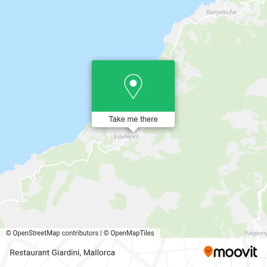 Restaurant Giardini map
