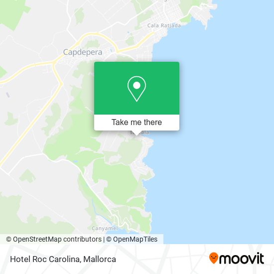 mapa Hotel Roc Carolina