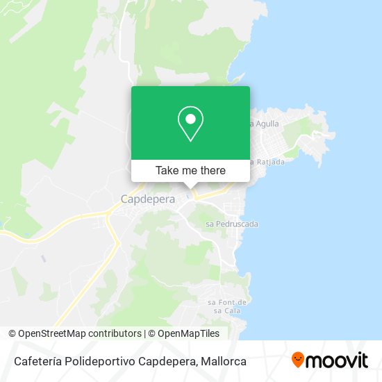 mapa Cafetería Polideportivo Capdepera