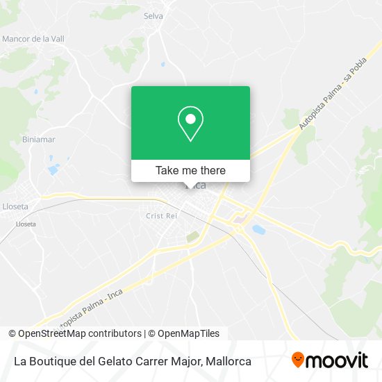 mapa La Boutique del Gelato Carrer Major