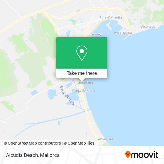 mapa Alcudia Beach