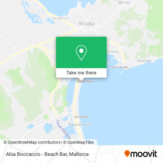 Alúa Boccaccio - Beach Bar map