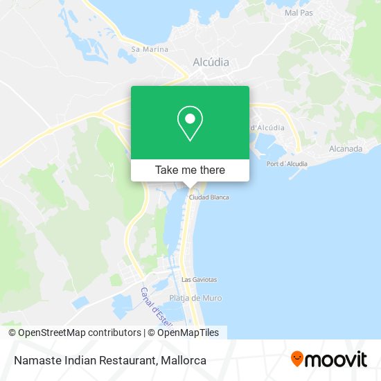 mapa Namaste Indian Restaurant