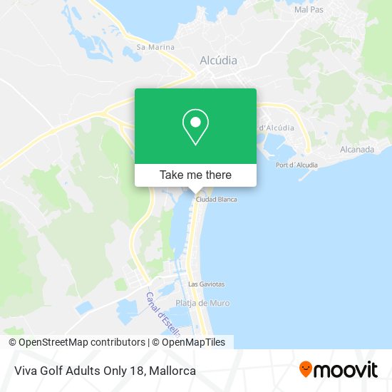 Viva Golf Adults Only 18 map