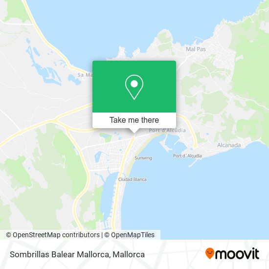 Sombrillas Balear Mallorca map