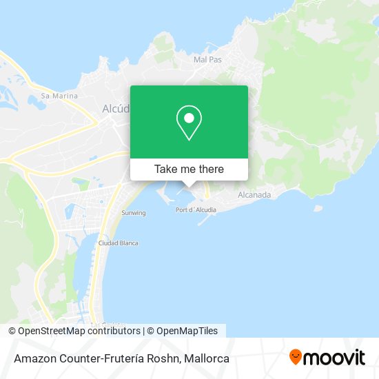 Amazon Counter-Frutería Roshn map
