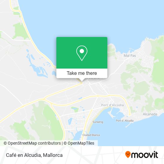 mapa Café en Alcudia